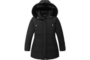 Pefflarge Women's Plus Size Winter Coat Waterproof warm Down Coat Detachable Hooded Parka Jacket