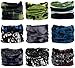 KINREE 9PCS Outdoor Headscarves, Womens and Mens Headband Headwear (Steampunk)