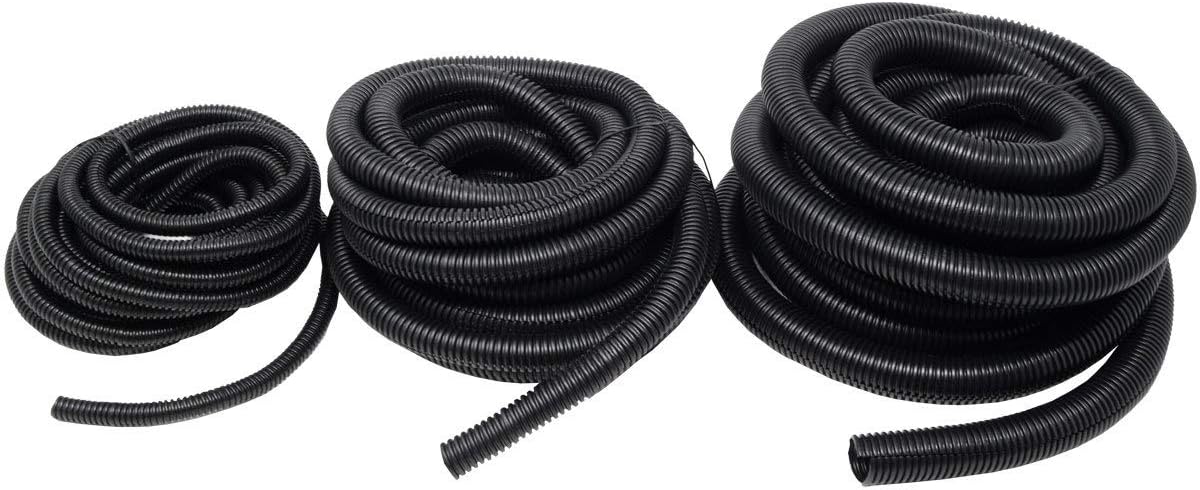 20 Ft Split Loom 1/4" 1/2" 3/4" Black Wire Harness Wrap Cover Sleeve Conduit: Home Improvement