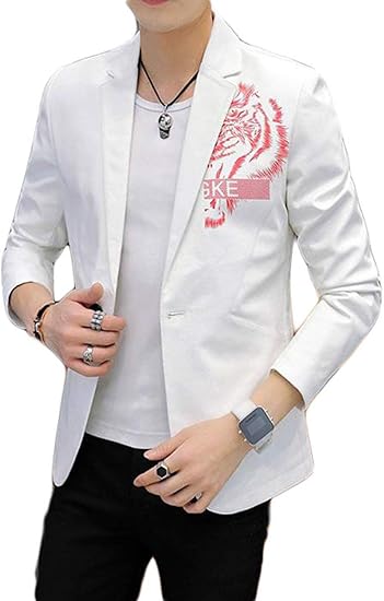 Amazon Gergeousメンズ 革ジャン スリム ライダースジャケット 黒 白 テーラードジャケット レザー ジャケット 秋服 アウター 韓国ファッション ブレザー ジャンパー コート ジャケット 通販