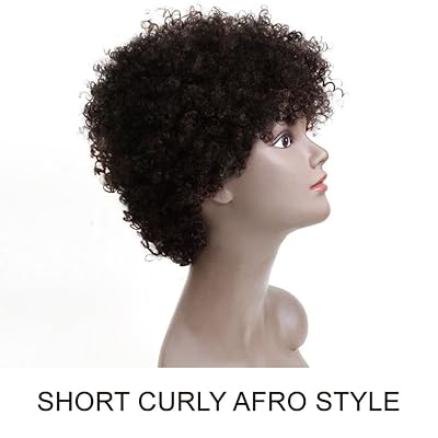 3/4 afro wig