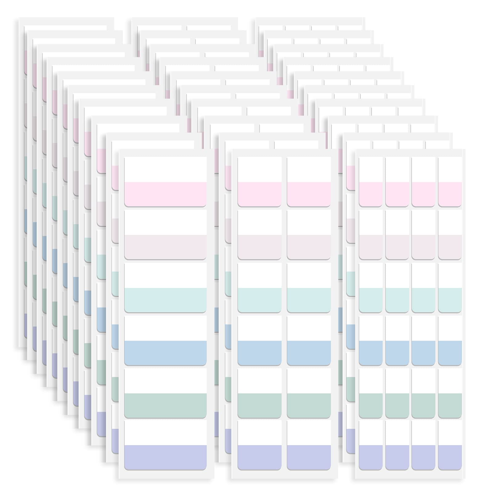Vicloon Sticky Index Tabs File Tabs, 420PCS File Index Tabs and Flags Writable Page Markers for Labeling and Organizing Documents, Papers, File Folders, Books(Three Sizes)
