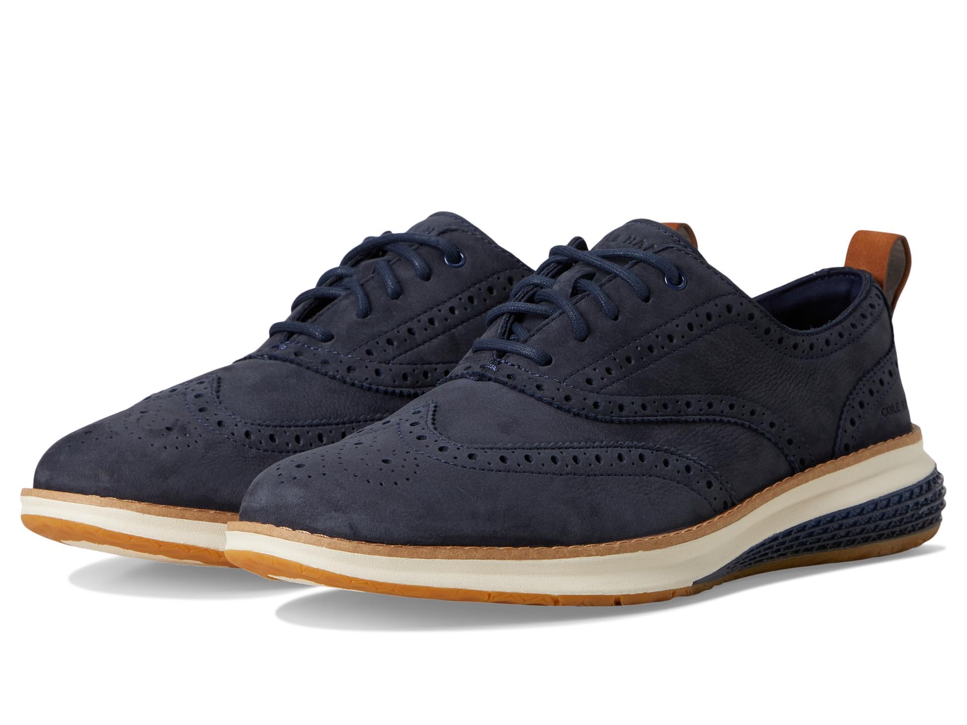 Cole Haan Men’s Og Energyweave Wingtip Oxfords, Navy Blazer Nubuck/Ivory, 9-M US