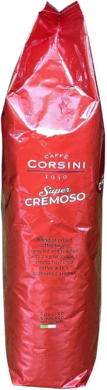 Caffè Corsini - Set Café en Grains Espresso à Maison Comme au Bar, Goût Intense, 2x1kg, 2kg Total