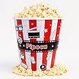 Balde de Pipoca Cinema 3 Litros 18cm – Plástico Resistente Livre de BPA, Ideal para Filmes e Séries, Design Decorado Tamanho 