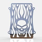 Skull Flame Polished Radiator Grill fits: 2006-2014