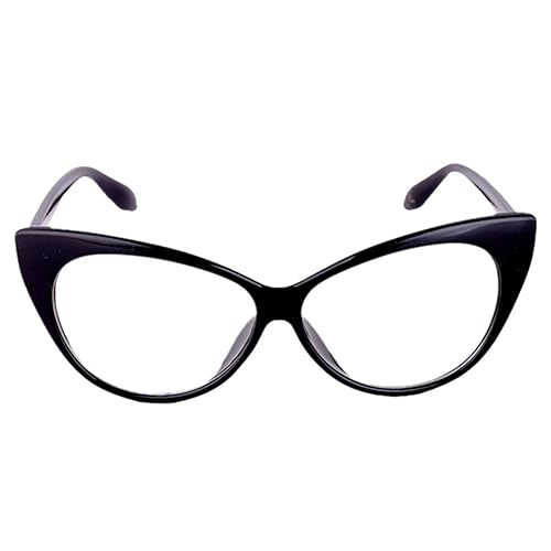 Unisex Black Plastic Full Rim Frame Clear Lens Glasses Amazon.co.uk
