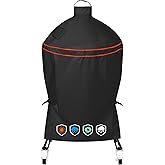 EZ-DONGTENG Heavy-Duty 600D Grill Cover fit for Kamado Joe 18-inch Classic Joe Series I II III Ceramic Charcoal Grill and Other Round 18-inch Charcoal Grill with Similar Sizes, 33" Dia x 48" H