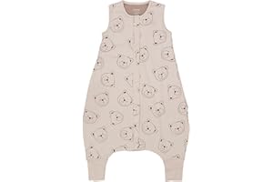 Woolino 4 Season Baby Sleep Bag with Feet Opening, Australian Merino Wool and Organic Cotton, Toddler Sleeping Bag, 18-36mo, Teddy Bear