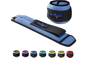 Yes4All Ankle Weights for Women, Men with Adjustable Strap, Leg Weights & Wrist Weights for Jogging, Walking, Gymnastics, Aer