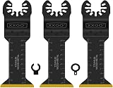 XXGO 3 Pcs Titanium Oscillating Multitool Blades for Nails Wood Metal