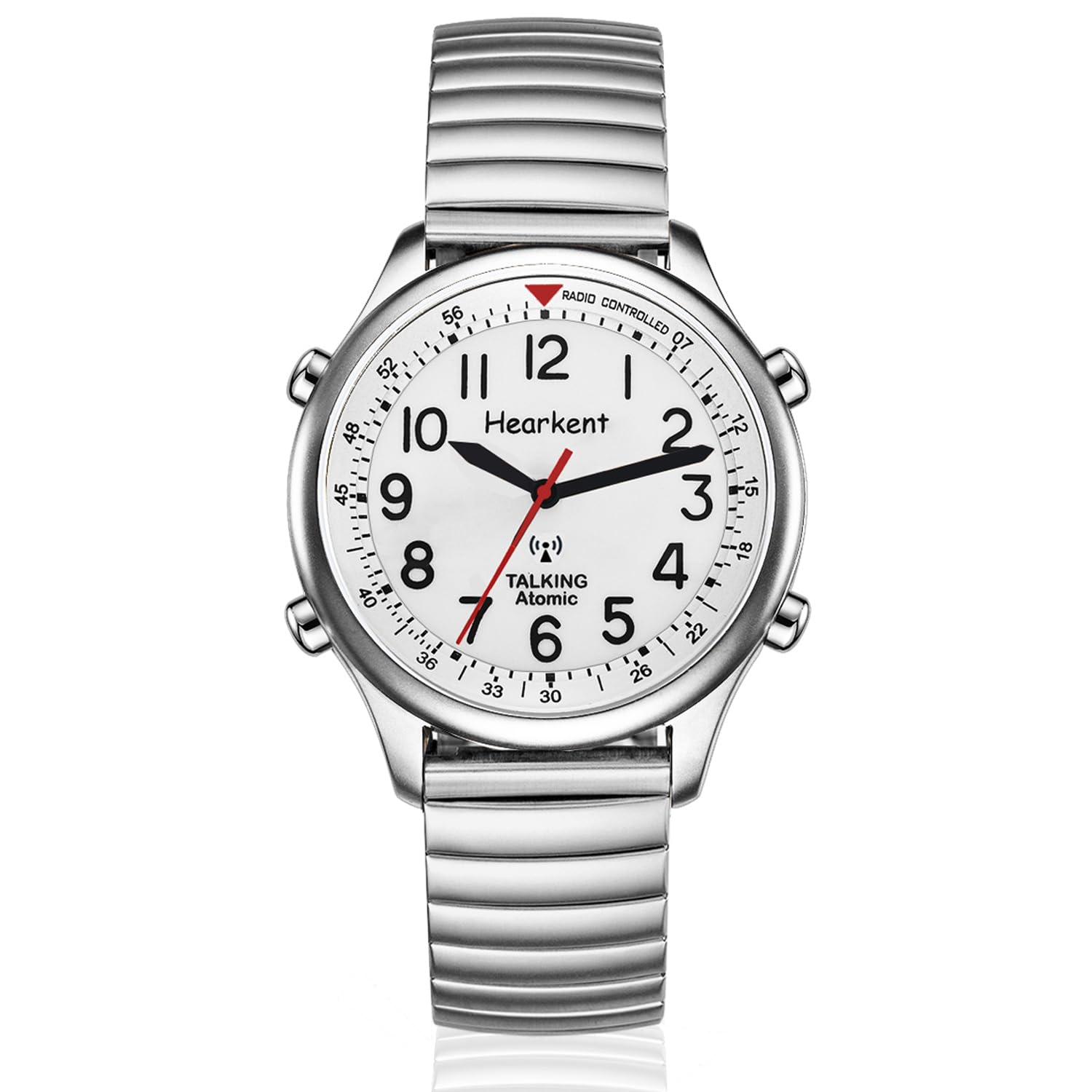 Hearkent Atomic British English Talking Watch for Blind or Visually impaired or Low Vision People Man and Woman Size (Expansion Siler, Woman)