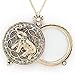 Heirloom Finds Elephant Filigree Antiqued Gold Tone Glass Magnifier Pendant Necklace