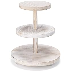 VIVIRBIEN 3 Tier Cupcake Stand Round,Wood Cake