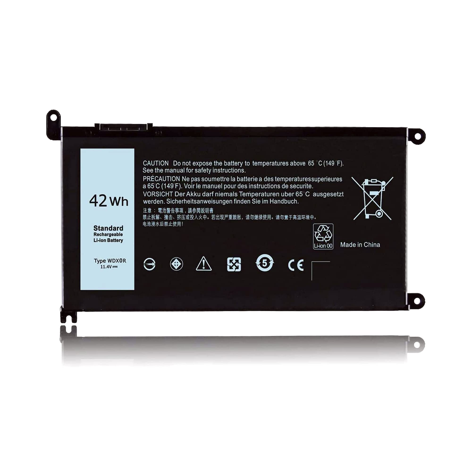 SLODA WDX0R Replacement Laptop Battery for Dell Inspiron 13 5368 5378 7368 7378 14 5468 7472 7460 15 7579 5567 5578 5570 5568 7569 5579 5565 7573 17 5767 5770[11.4 V 42Wh]