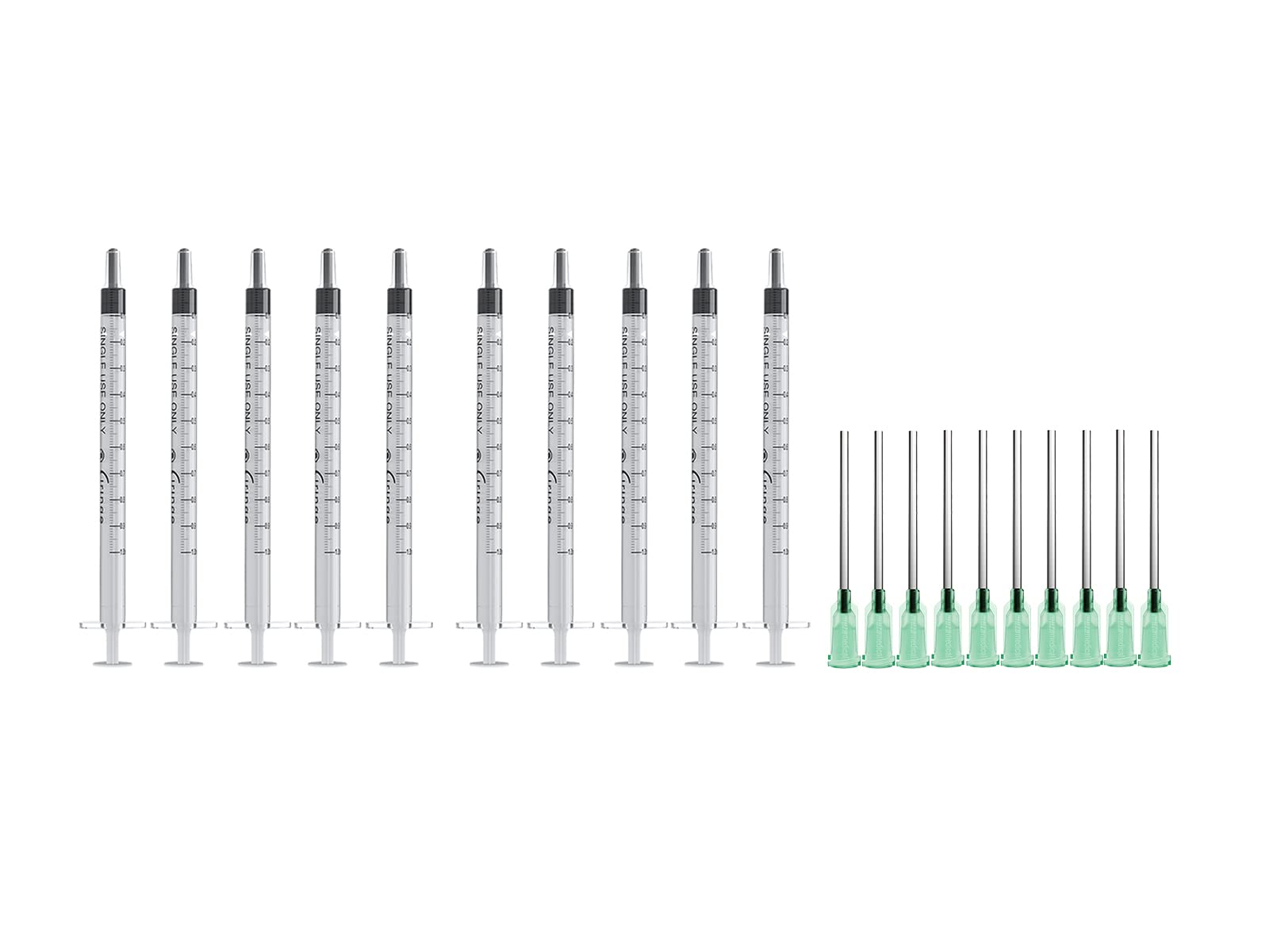 Ciringe 1 ml Syringe with 14G Green Mixing Kit - 10 Sets