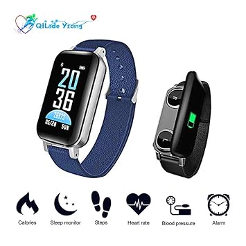 QILade Yzcing Smartwatch 3 en 1 Deportes Smartband con Auricular ...