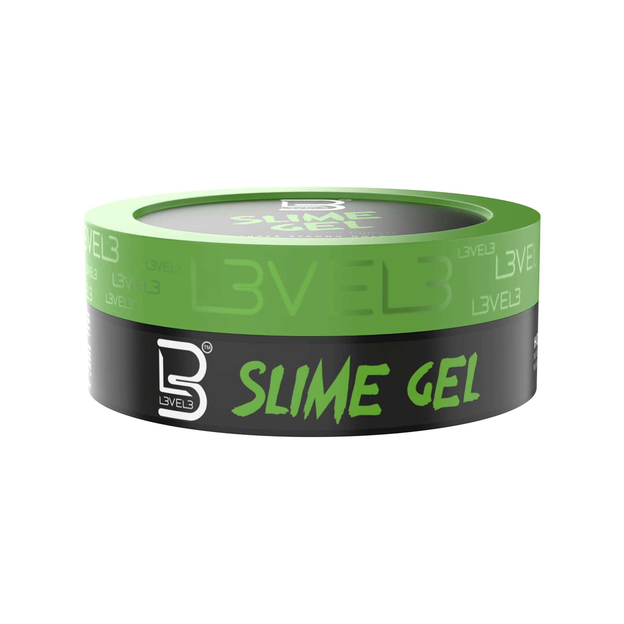 L3VEL3 L3-Gel Slime - Delivers Super, Strong Hold - Creates Sleek and Spiky Styles - Tames Frizz - Adds Shine and Volume - Water Based and Flake Free Formula - Enriched with Castor Oil - 100 ml