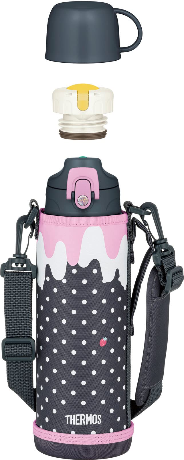 サーモス 水筒 真空断熱2ウェイボトル 1L/1.03L グレーピンク 直飲み コップ付き 子供用 通園通学 FJJ-1001WF GYP商品画像