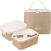 Edison Friends Stainless Picnic Lunch Box Set With Pouch. Thermal Lunch Box for Outdoor and Office (18.6oz / 550ml). Made In Korea
