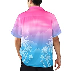 HUGLAZY Tropical Shirt Mens Hawaiian Shirts Short
