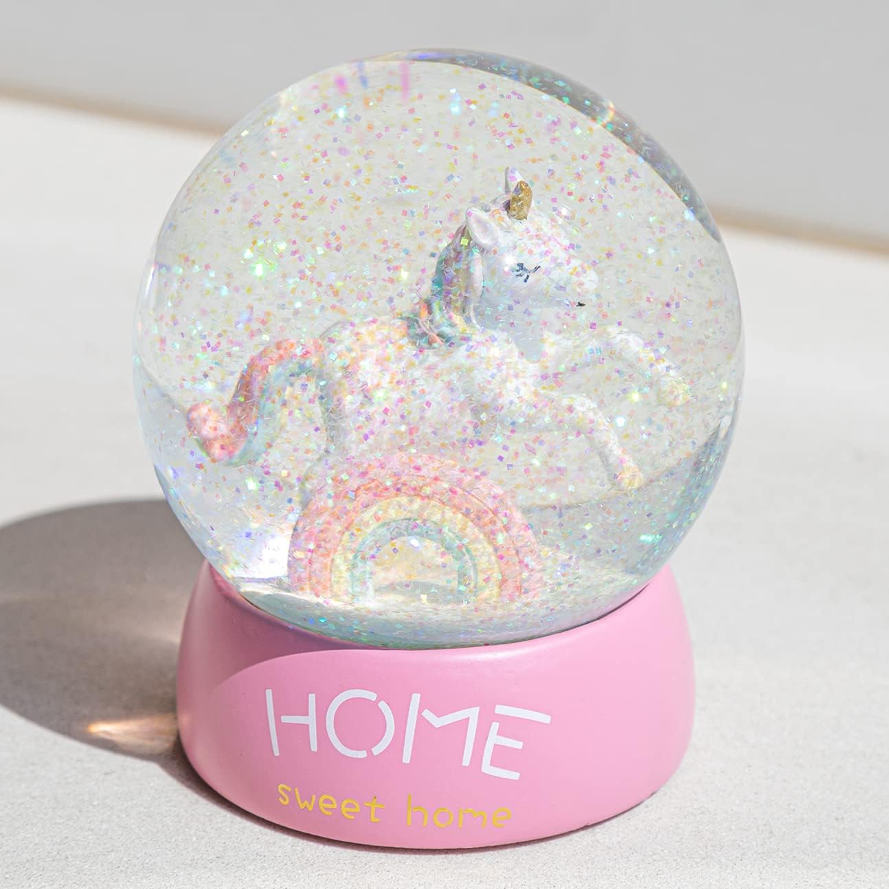 Snow Globes - Unicorn Snow Globes for Kids Girls, Pink Snow Globe with Glitter, 100M Snowglobe Home Decor Glass Snowglobes, for Women, Mom, Friends, Valentines Snowglobe