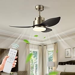 Surtime Modern Ceiling Fans With Lights Remote