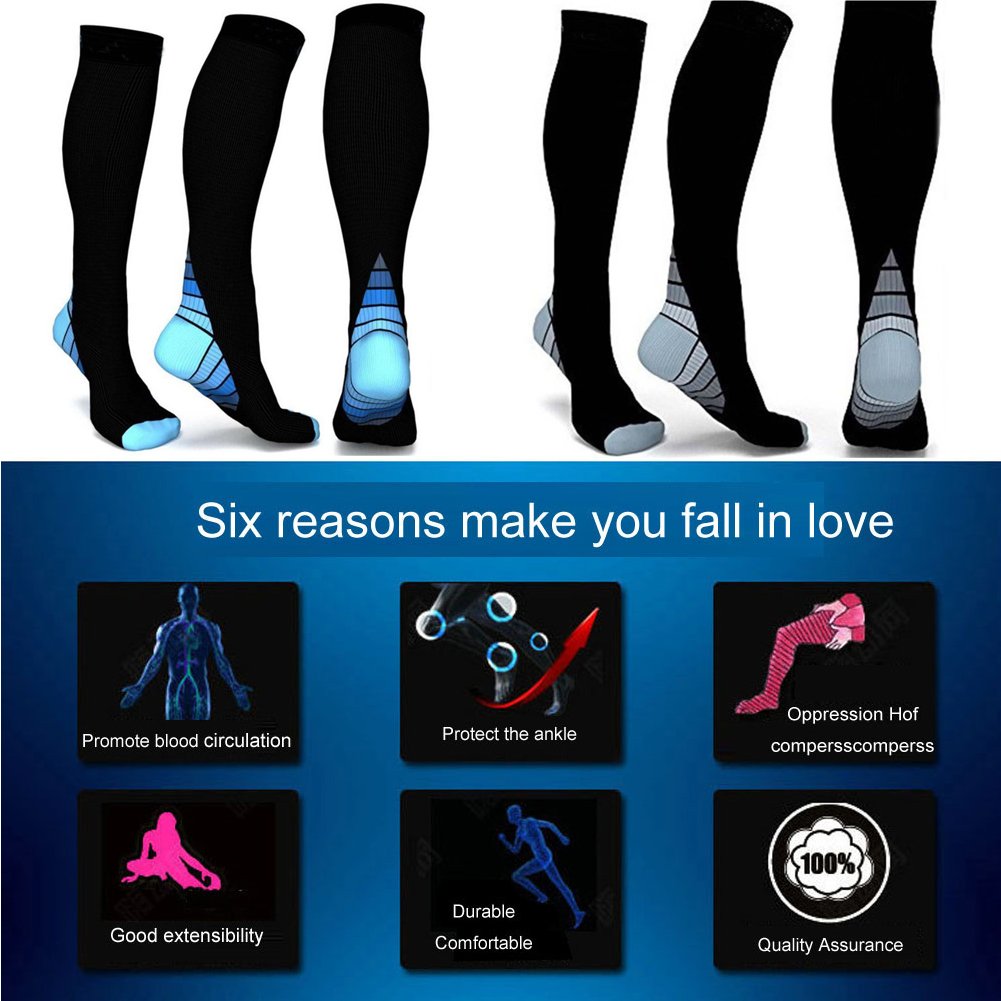 Plantar Fasciitis Compression Socks -Increase Blood Circulation, Relieve Arch Pain, Reduce Foot Swelling(1 Pair)