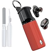 POZCIS for Skullcandy Method 360 ANC Case Cover, Soft Silicone Protective Earbuds Case, Only Compatible with Skullcandy Method 360 ANC with Cleaner Kit Accessories Set(Red)
