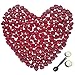TizzyToy Sealing Wax, [Gold and Wine Red Available], Botokon 150 Pieces Heart Shape Sealing Wax Beads Sticks with a Wax Melting Spoon and 2 Pieces Candles for Wax Seal Stamp (Wine Red)