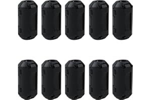 T Tulead Ferrite Chokes Noise Suppressor Cable Clips Ferrite Bead 3mm Snap on Ferrite Clips Ring Core Pack of 10