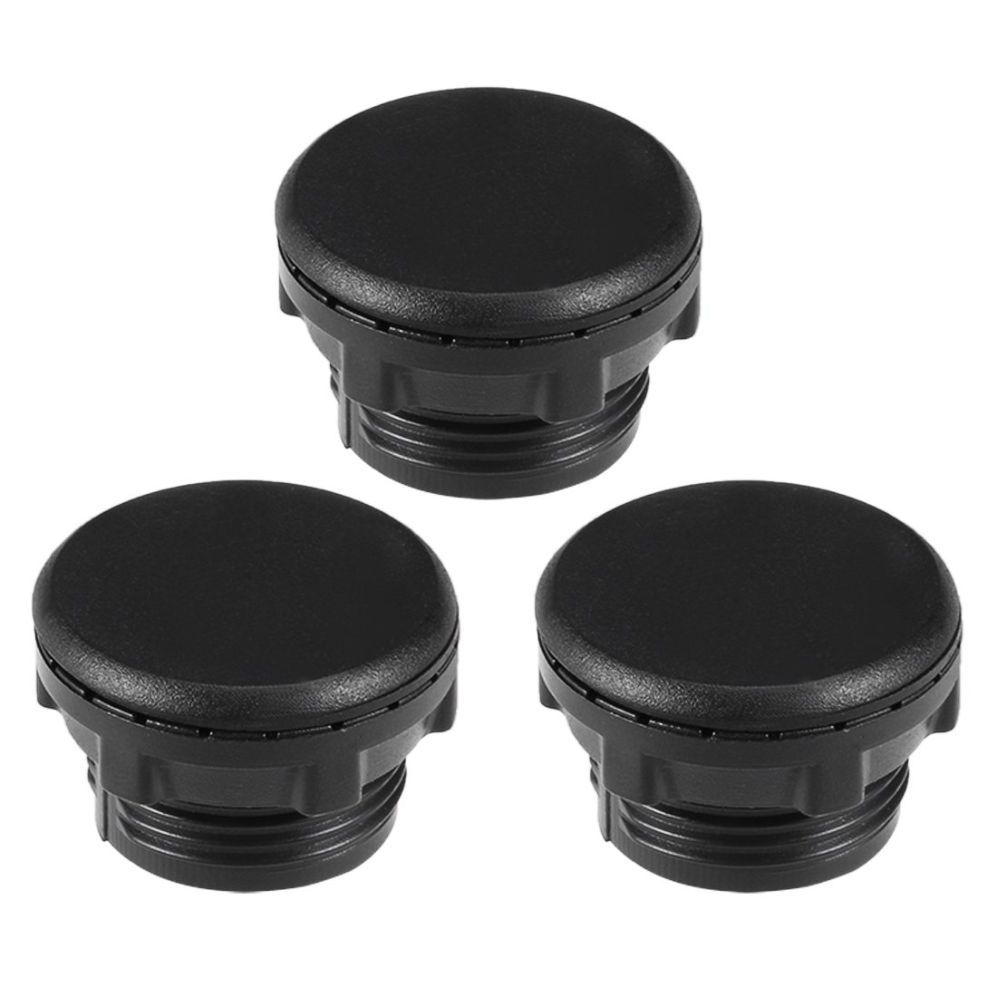 Sourcingmap 3 Pcs 22mm Black Plastic Push Button Switch Hole Panel Plug