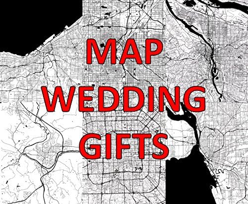 Amazon Com Modern Map Art Wedding Gift Wedding Anniversary Gift For Bride Bridal Gift Ideas Wedding Gifts For Couple For Parents Wedding Sign Wedding Map Poster 24 X36 Posters Prints