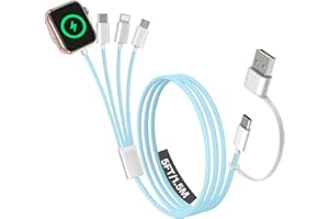 Charger for Apple Watch, 4 in 2 Travel Essential Multi Charging Cable for Phone, USB C Cable Cord for iPhone 17-11/iWatch Ult