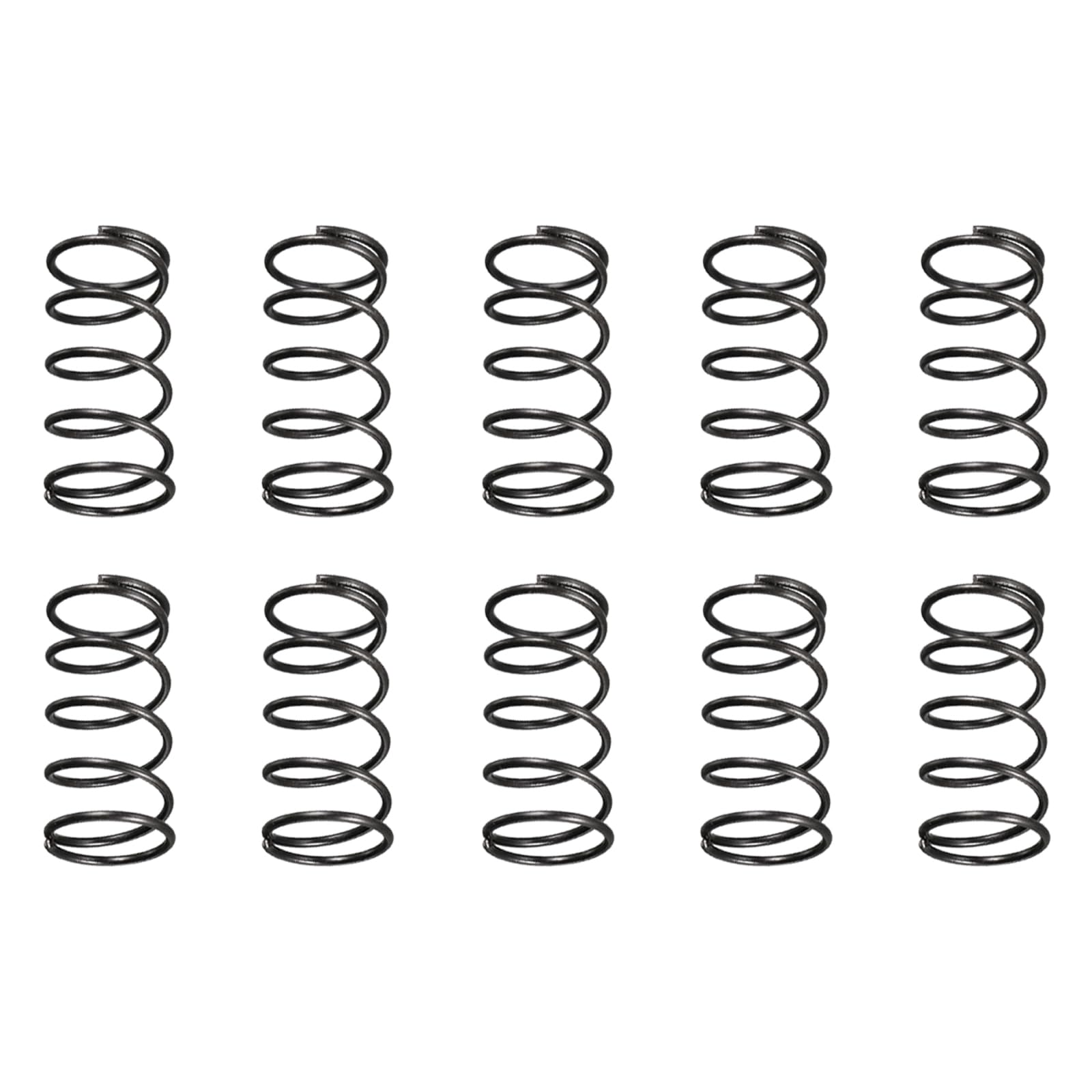 DTGN 1.2x15x30mm(DxODxL) Compression Spring - 20Pack - Good for Machinery - Spring Steel Extension Spring - Black