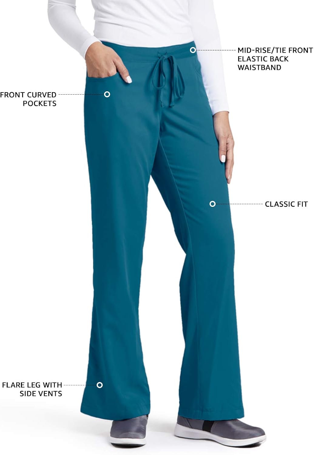 Amazon Com Grey S Anatomy Women S 4232 Drawstring Scrub Pant Clothing
