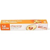 Full Circle Compostable Cling Wrap – 150Sq Ft Roll – Seals and Saves Food – Plant-Based & Plastic-Free, No Microplastics – Di