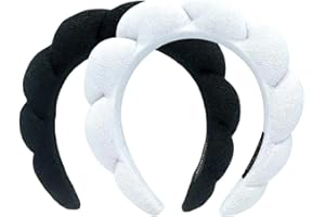 HitModa Spa Headbands for Washing Face or Facial, Makeup Headband, Skincare Headbands, Terry Cloth Headband Face Wash Headband Puffy Makeup Headbands for Face Washing, Mask, Skin Treatment