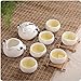 XDOBO Imported Vintage Chinese & Japanese Style Porcelain Handmade Kung Fu Tea Set, 10-pack (White)