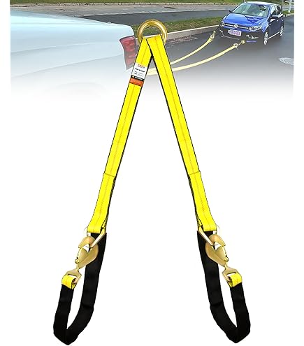 Iumcin V Bridle Tow Strap With Hooks - 2" X 6', Heavy Duty Recovery Strap For Trucks, ATVs, SUVs - View #5