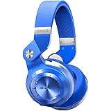 Bluetooth Wireless Headphones, Bluedio T2+ SD Card/FM Radio On-Ear Headphones (Blue)