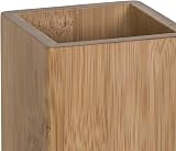 Osco Bamboo Square Pen Pot Desk Tidy 10.2 cm Office Organizer view 6