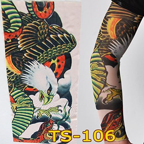 8 x AKORD Stretch Nylon Fake Tattoo Sleeves/Arms, Fancy Dress, Eagle/Tiger/Skull/Nun/Clown/Woman Tattoo, Selection 2 - Image 5