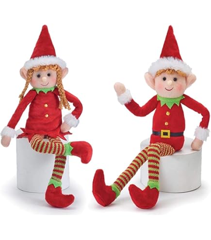 Toyland® Elves Behavin Badly Elfo marrón de 12 Pulgadas de Peluche con