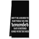 Cilrii Funny Bathroom Towels - Decorative Waffle Weave Bathroom Towels,Funny Kitchen Decor(16 X 24 Inches)