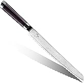 Kai KAI AE5207 Bread Knife Seki Magoroku Damascus, 9.5 inches (240 mm), Made in Japan