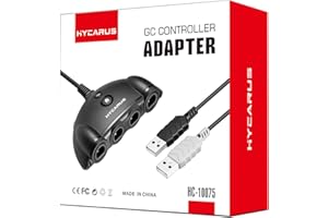 HYCARUS Switch GameCube Controller Adapter, Switch GameCube Adapter with Turbo and Home Buttons, GameCube Switch Adapter for Switch, GameCube Adapter for Switch, GameCube Controller Adapter Switch