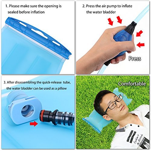 ARINO Hydration Bladder Water Reservoir Collapsible Military Water Reservoir Pack 2 Liter/70 oz FDA-approved and BPA-Free for Hiking Camping Cycling Hunting