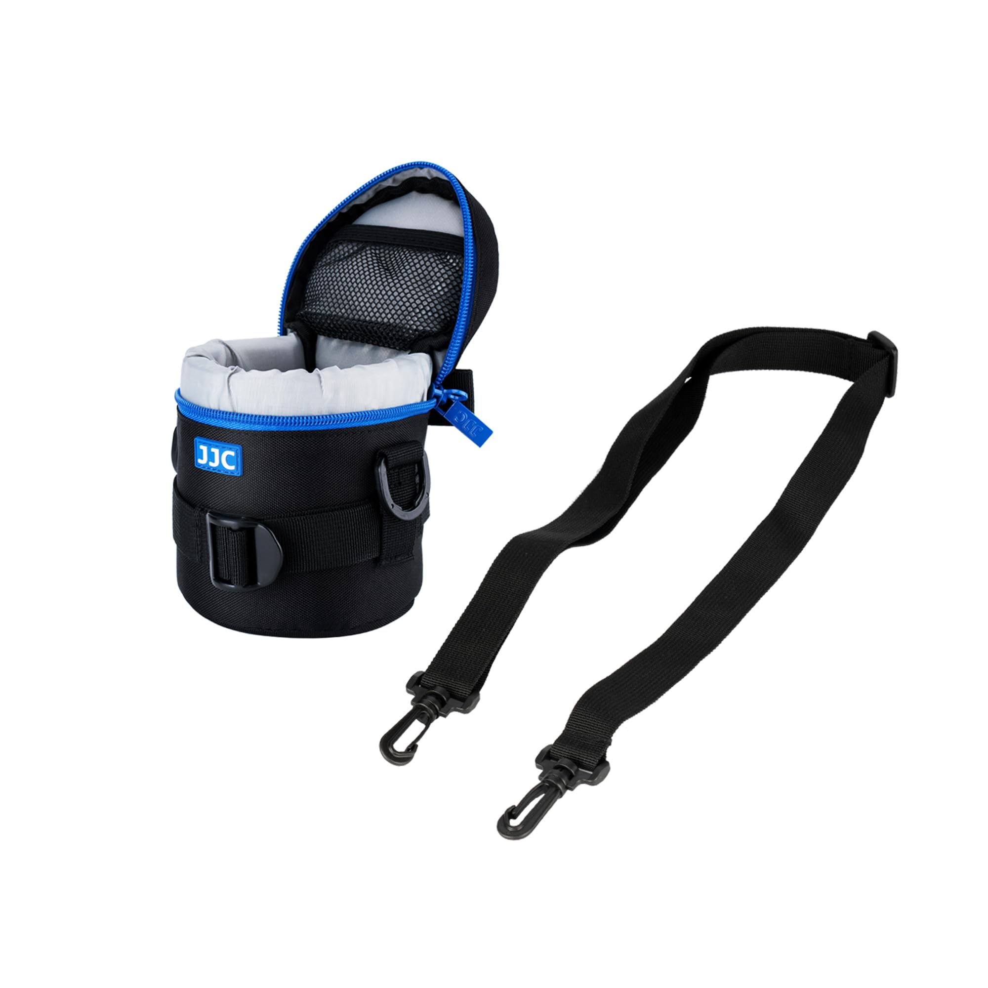 JJC Water Resistant Deluxe Lens Pouch with Shoulder Strap fits Lens Diameter and Height Below 75 x 100mm/ 3.0 x 3.9