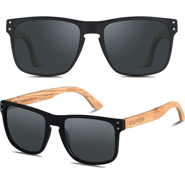 New Proof✨Wood McCall Sunglasses Amazon.com: Proof Eyewear Unisex McCall Stained Wood  main image 2